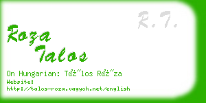 roza talos business card